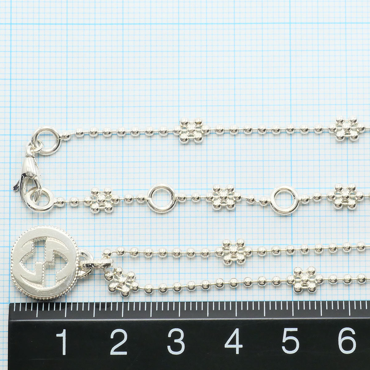 Gucci Interlocking G Flower Silver 925 Necklace