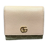 Gucci GG Supreme Double G Medium Wallet PVC Coated Canvas Leather Wallet