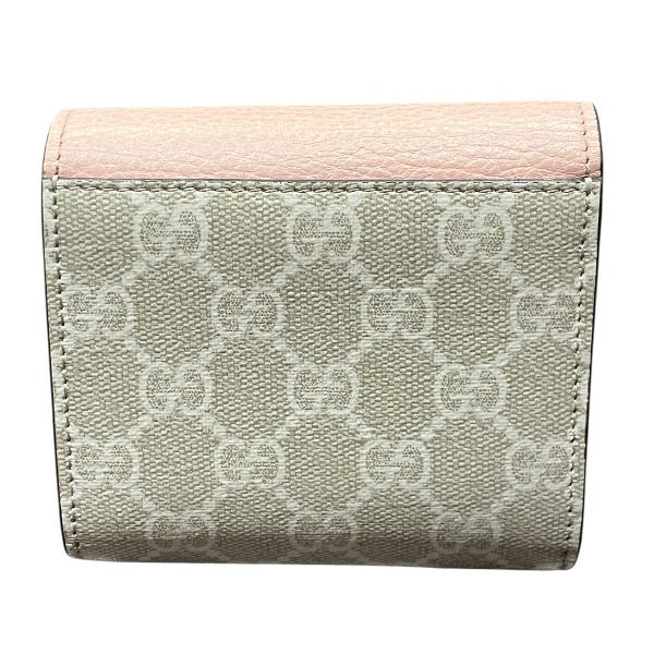 Gucci GG Supreme Double G Medium Wallet PVC Coated Canvas Leather Wallet