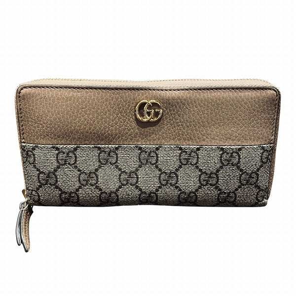 Gucci GG Marmont Canvas Leather Long Wallet
