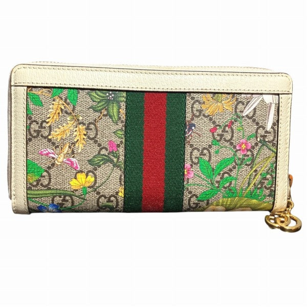 Gucci Ophidia GG Flora Coated Canvas Long Wallet