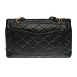CHANEL Amazing Classic Double flap shoulder bag in black quilted lambskin, GHW
