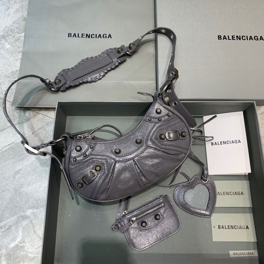 BLN-Ciaga Le Cagole XS Shoulder Bag In Grey, For Women,  Bags 10.2in/26cm