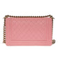 CHANEL Amazing Boy Old medium shoulder bag in Pink caviar quilted leather, SHW