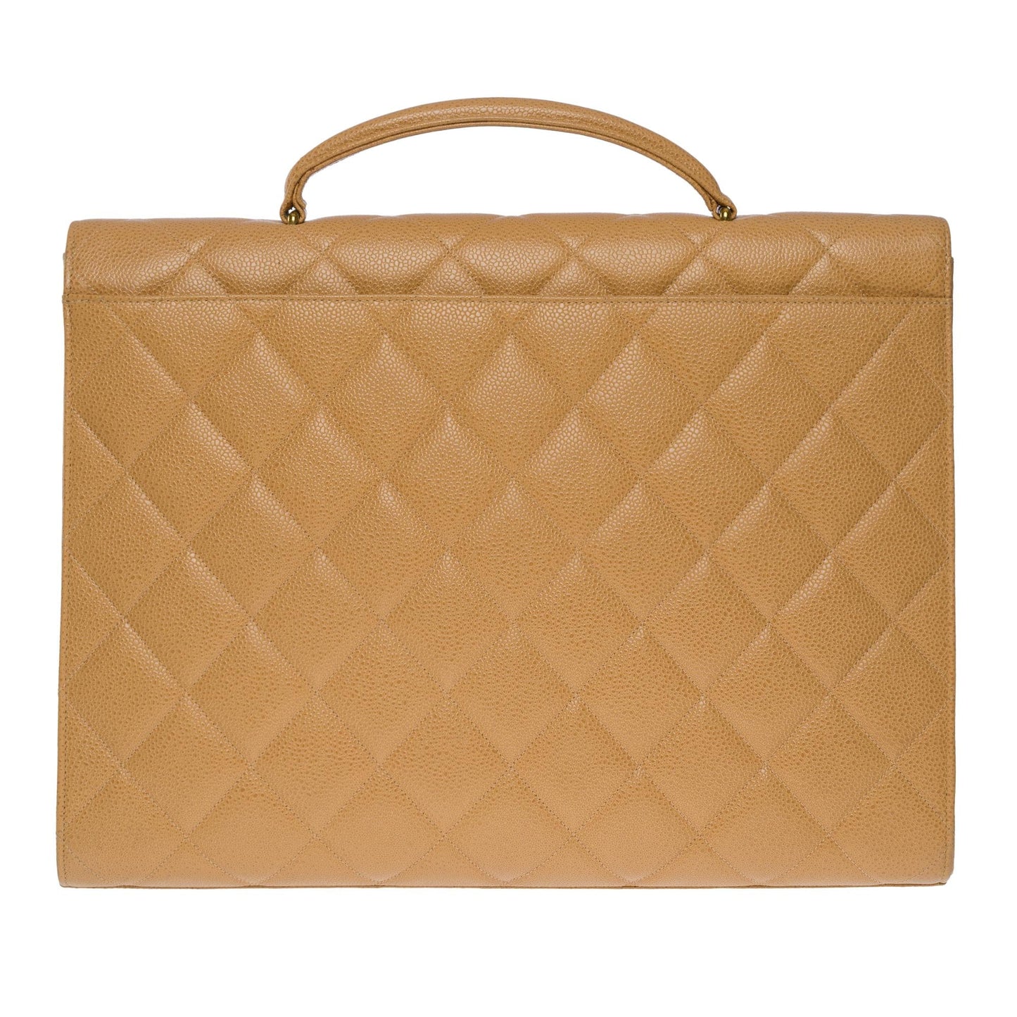 CHANEL Amazing   Briefcase in beige caviar leather, GHW