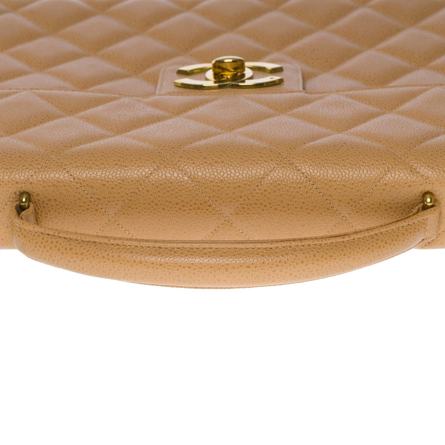 CHANEL Amazing   Briefcase in beige caviar leather, GHW