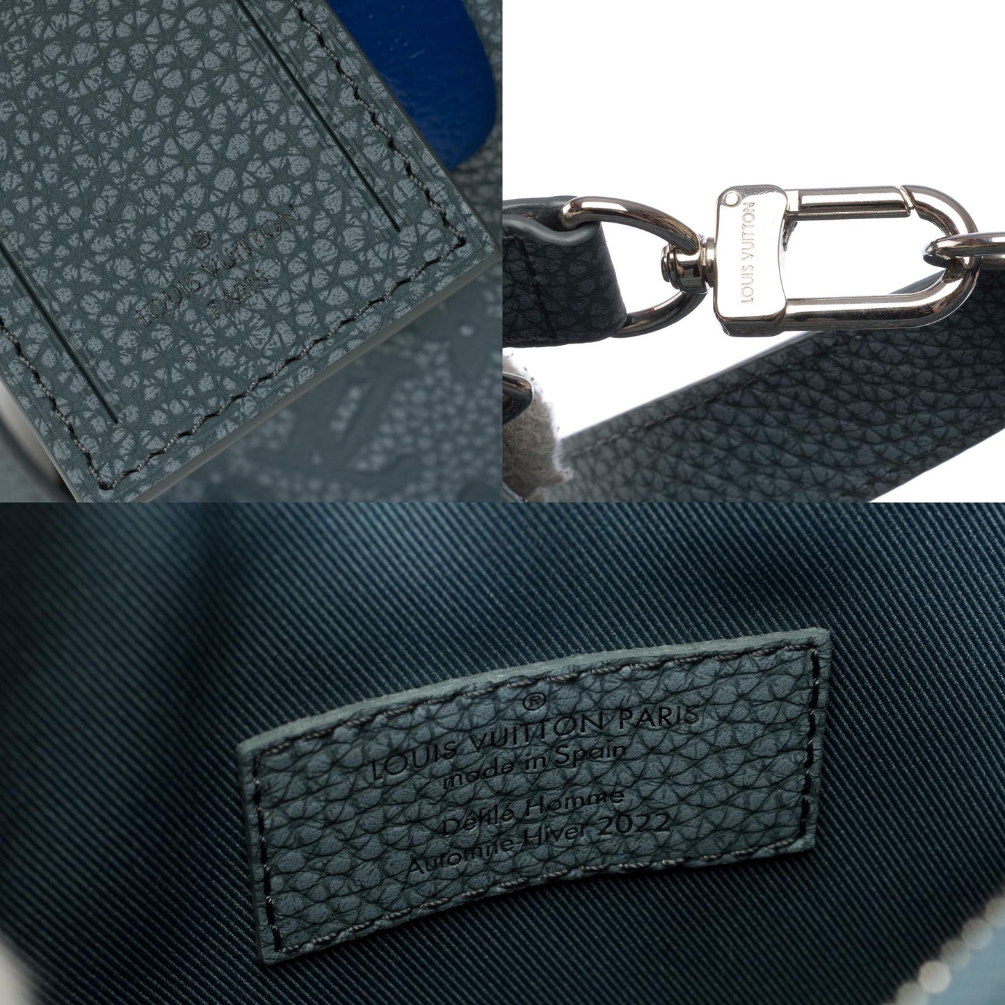 LOUIS VUITTON Virgil Abloh Fall-Winter 2022 Hobo Cruiser in grey leather, SHW