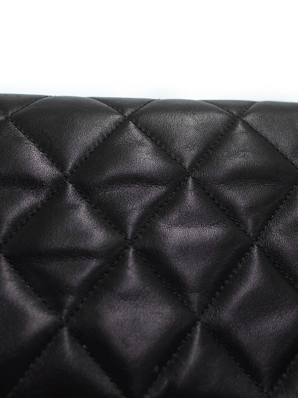 Chanel Deca Matelasse Chain Shoulder Bag Black