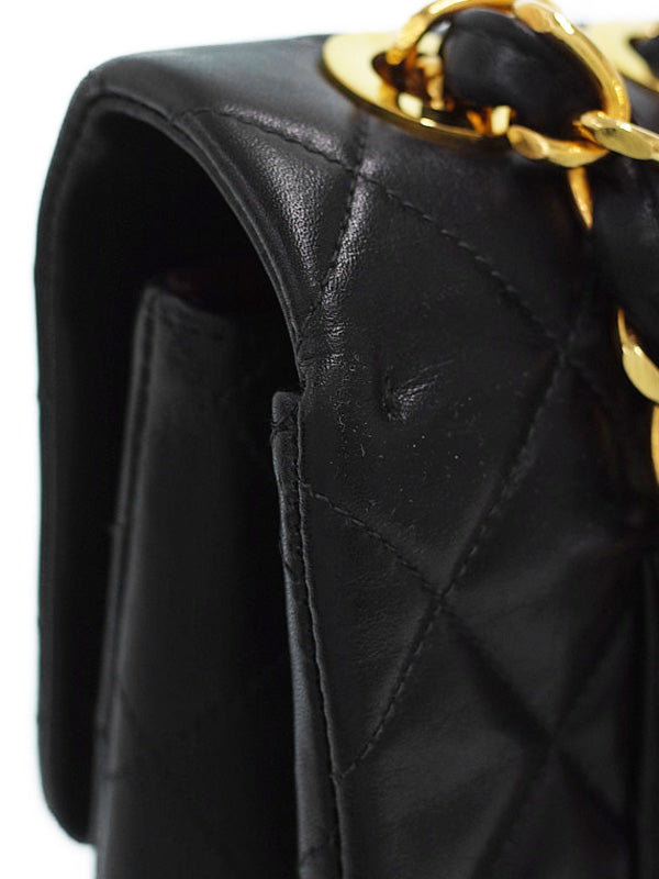 Chanel Deca Matelasse Chain Shoulder Bag Black