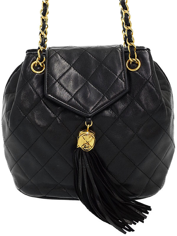 Chanel Matelasse Chain Shoulder Bag Black
