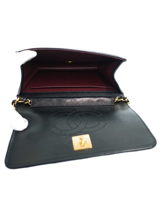 Chanel Mini Matelasse Chain Shoulder Bag Black