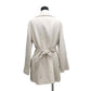 HERMES Chaine d'Ancre Coat Size 36 Light Gray Wool 100%
