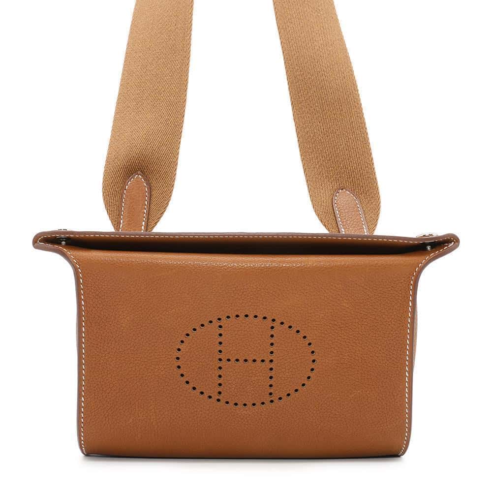 HERMES Videpoches Fauve Barenia Leather Fauve