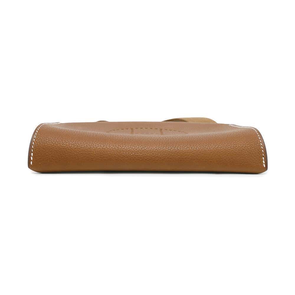 HERMES Videpoches Fauve Barenia Leather Fauve