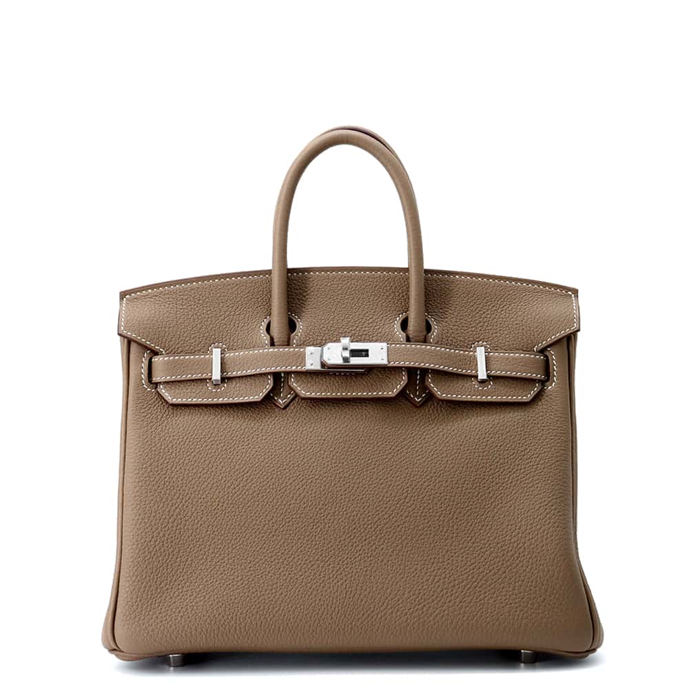 HERMES Birkin Etoupe Togo Leather Size 25