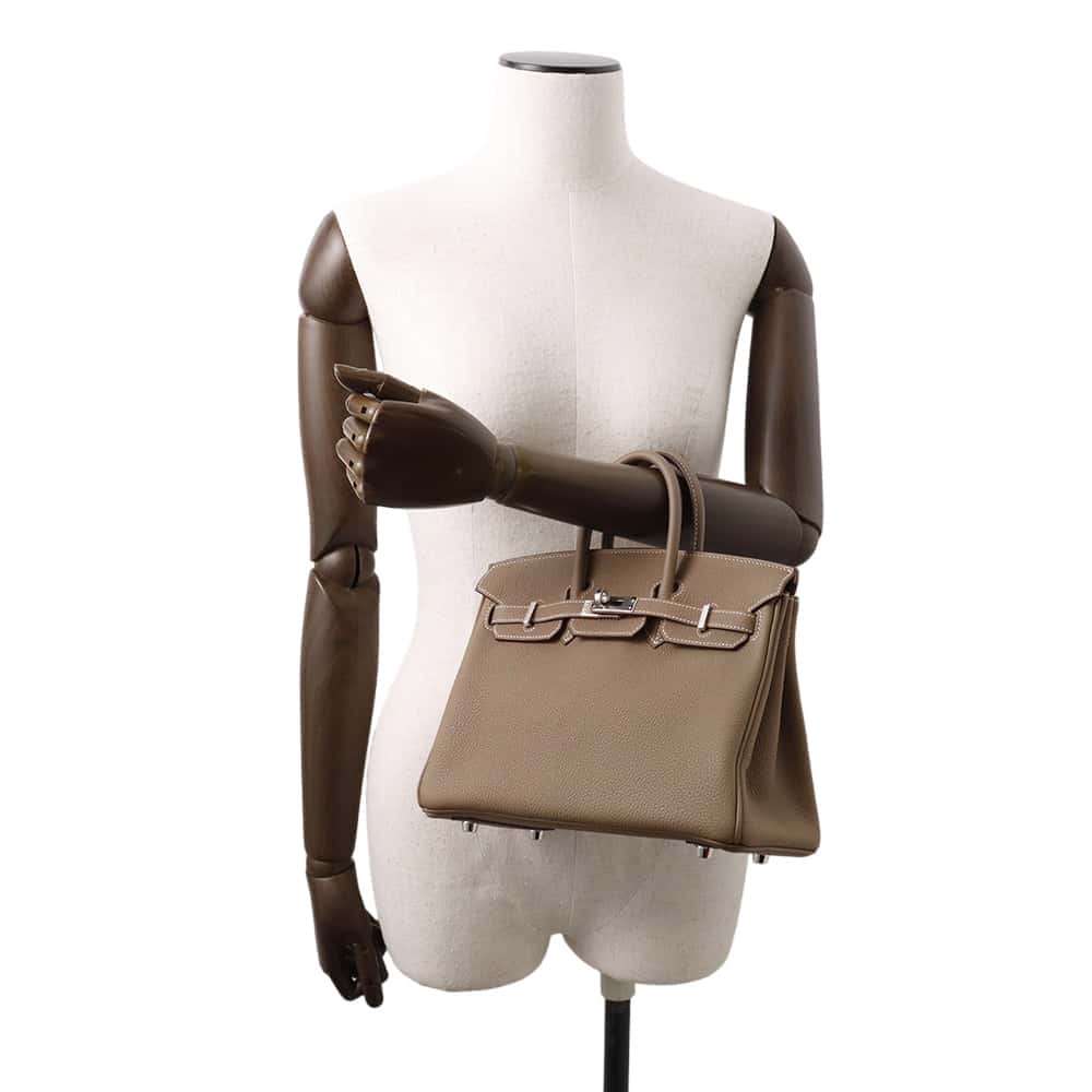 HERMES Birkin Etoupe Togo Leather Size 25