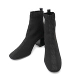 HERMES EncreBoots VolVert 60 Black Knit Leather Size 39