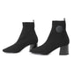 HERMES EncreBoots VolVert 60 Black Knit Leather Size 39