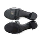 HERMES Sandals "Oasis" Black/WhiteH232166Z Leather Size 34