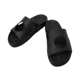 HERMES Edit Sandals Black Leather Rubber Size 37