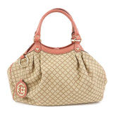 GUCCI Diamante Sukey Interlocking G Tote Bag Hand Bag 211944