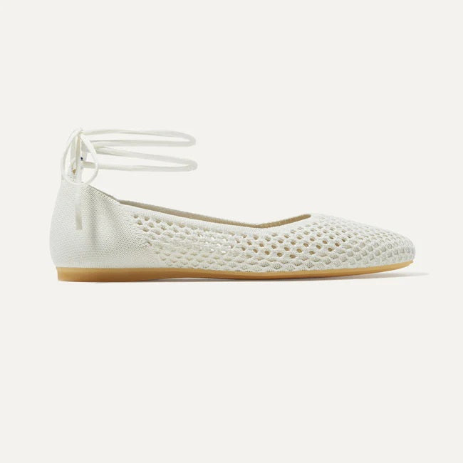 Rothys - Women - The Square Warp - Blanc Mesh