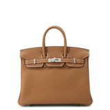 HERMES Birkin Gold Togo Leather Size 25