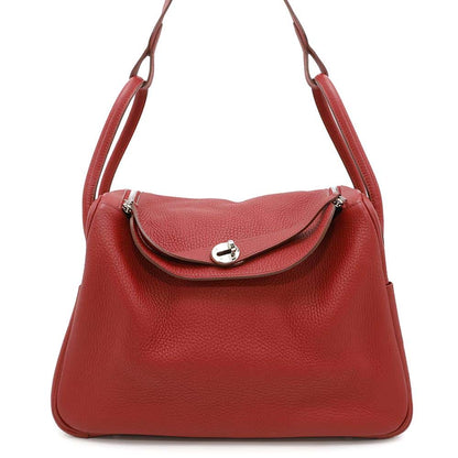 HERMES Lindy Rouge Casaque Taurillon Clemence Size 34
