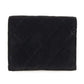 CHANEL Matelasse Coin purse Black Velour/Rhinestone