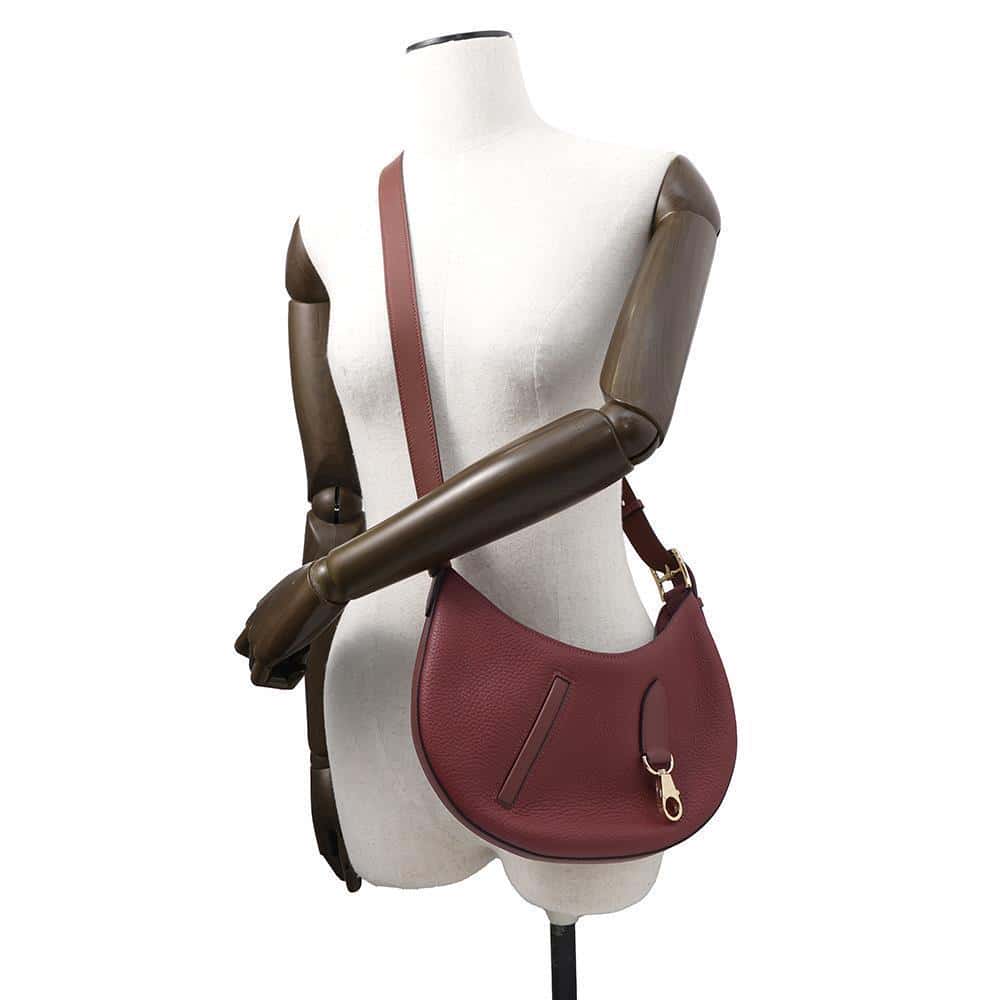 HERMES Petit Arson Rouge H Togo Leather