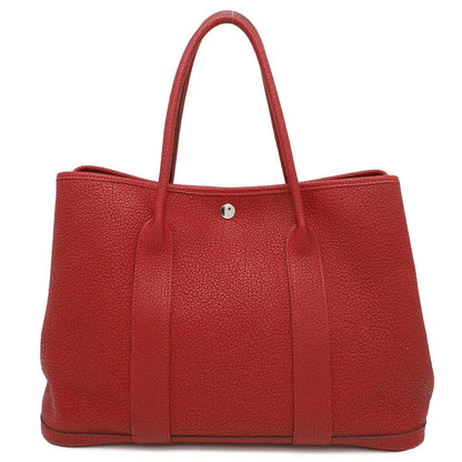 HERMES Garden Party Rouge Casaque Negonda Leather Size PM