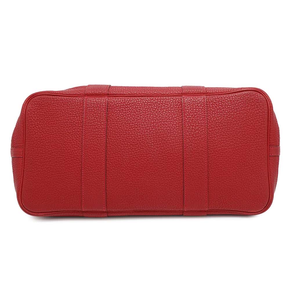 HERMES Garden Party Rouge Casaque Negonda Leather Size PM