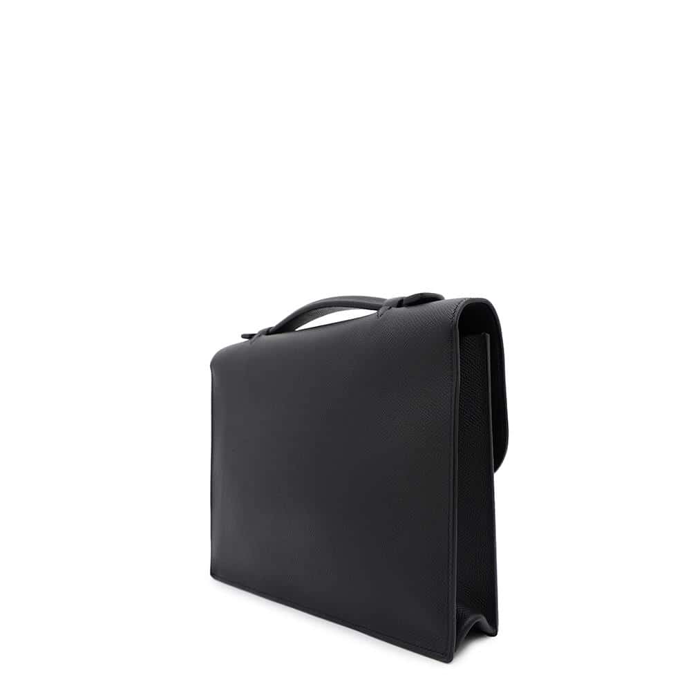 HERMES Sac Depeche Black Epsom Size 27