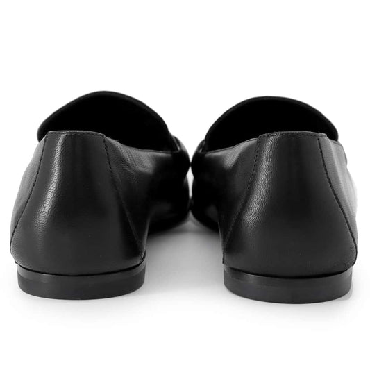 HERMES Mocassins Neost Black Leather Size 37