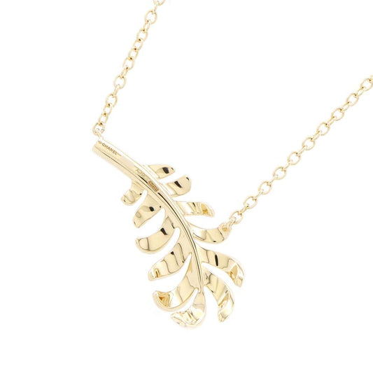 CHANEL Plume de CHANEL NecklaceJ10167 18K Yellow Gold
