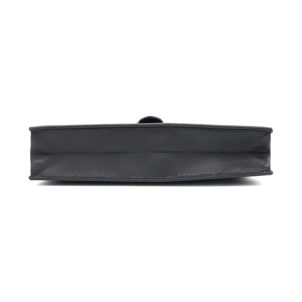 HERMES Sac A Depeches Black Epsom Size 27
