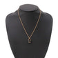 HERMES Constance Amulette Necklace Black K18PG Black Jade