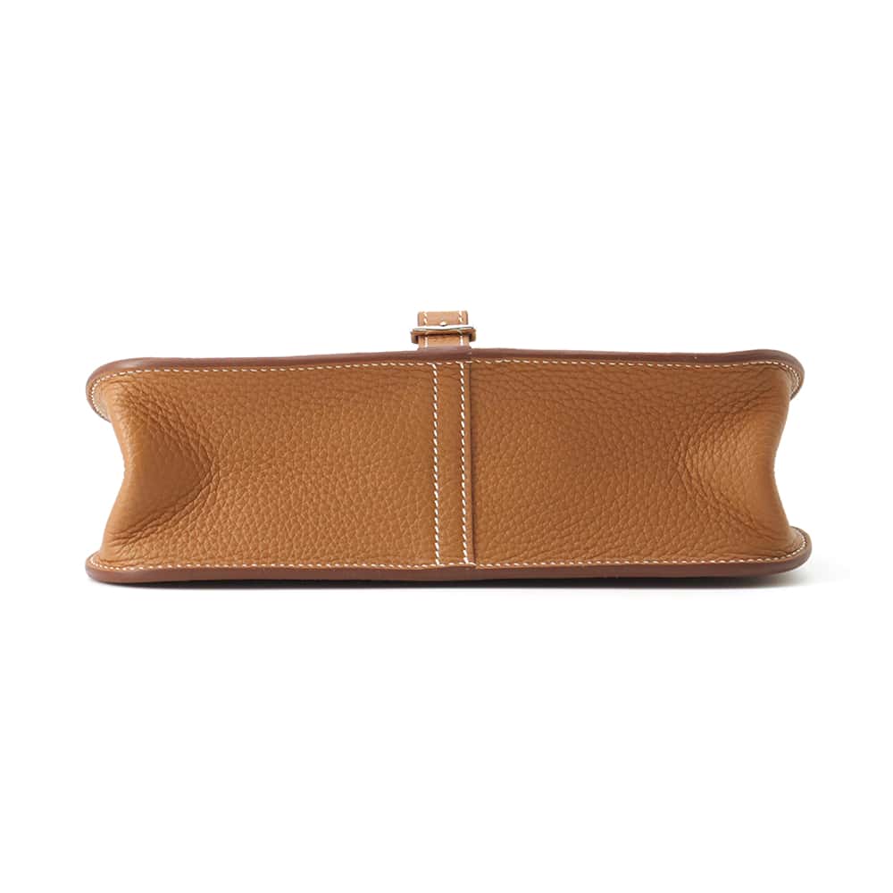 HERMES Halzan Gold Taurillon Clemence Size 25