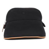HERMES Bolide Pouch Black Cotton Leather Size Mini mini