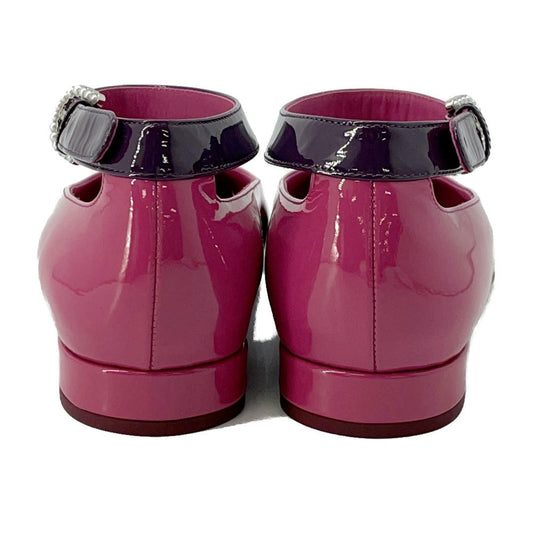 CHANEL CC Logo Pumps Pink/PurpleG45166 Patent Leather Size 36C