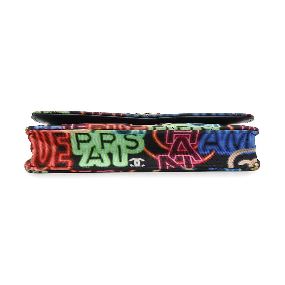 CHANEL CHANEL19 Chain Wallet Neon MulticolorAP0957 Printed Fabric/Leather