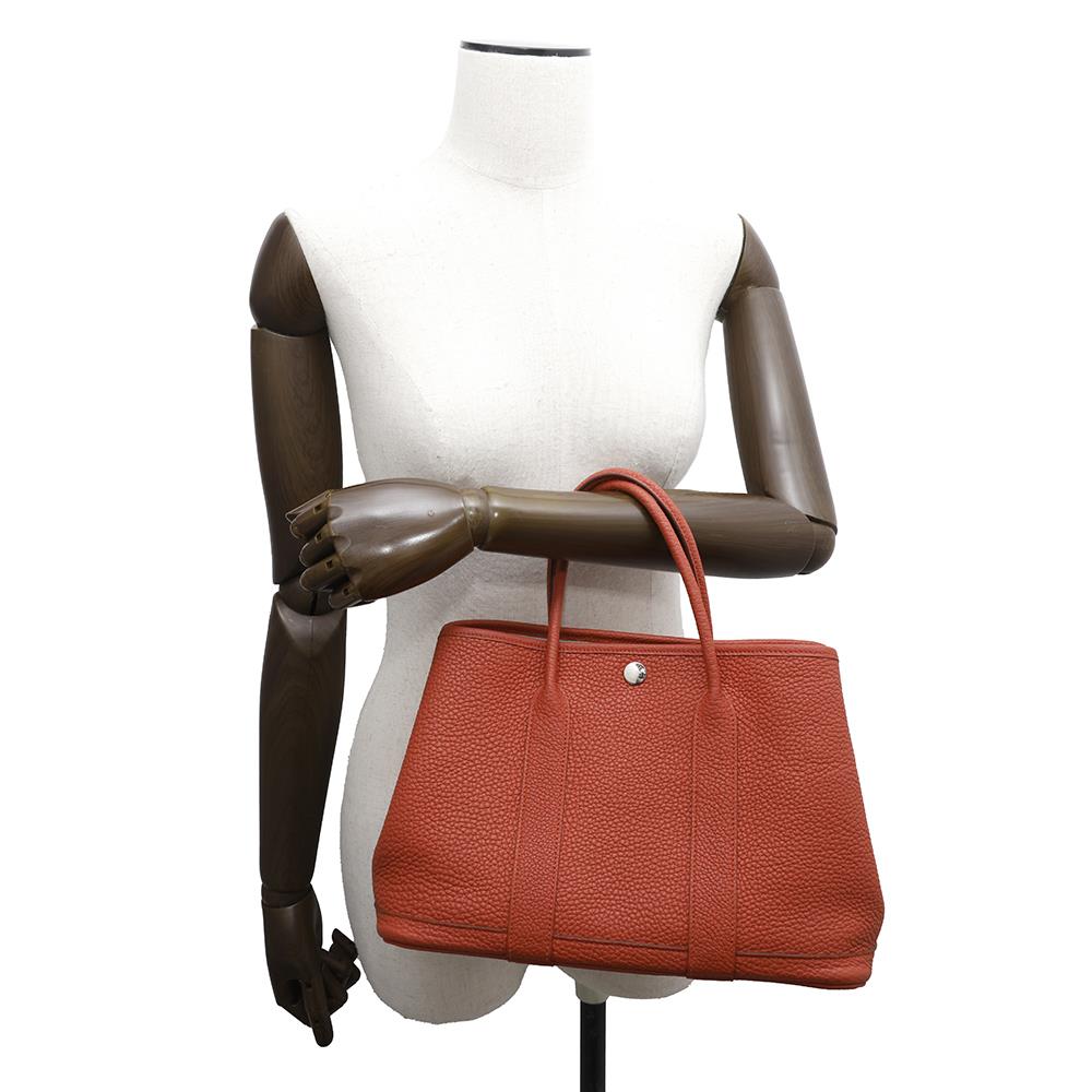 HERMES Garden Party Sanguine Negonda Leather Size TPM