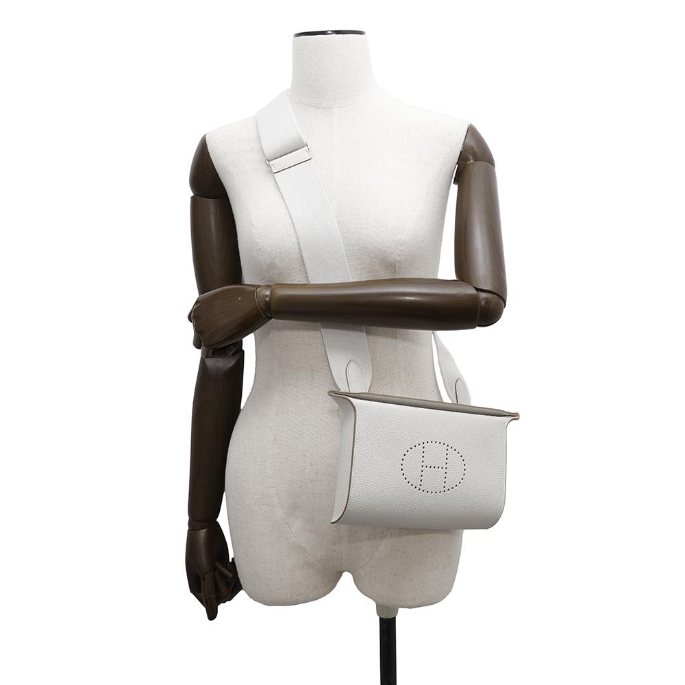 HERMES Videpoches Pearl Grey Togo Leather