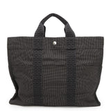 HERMES Her Line Tote Gray Canvas Size MM
