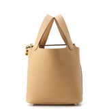HERMES Picotin Lock Biscuit Taurillon Clemence Size PM