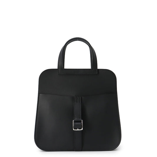 HERMES Halzan Black Swift Leather Size Mini