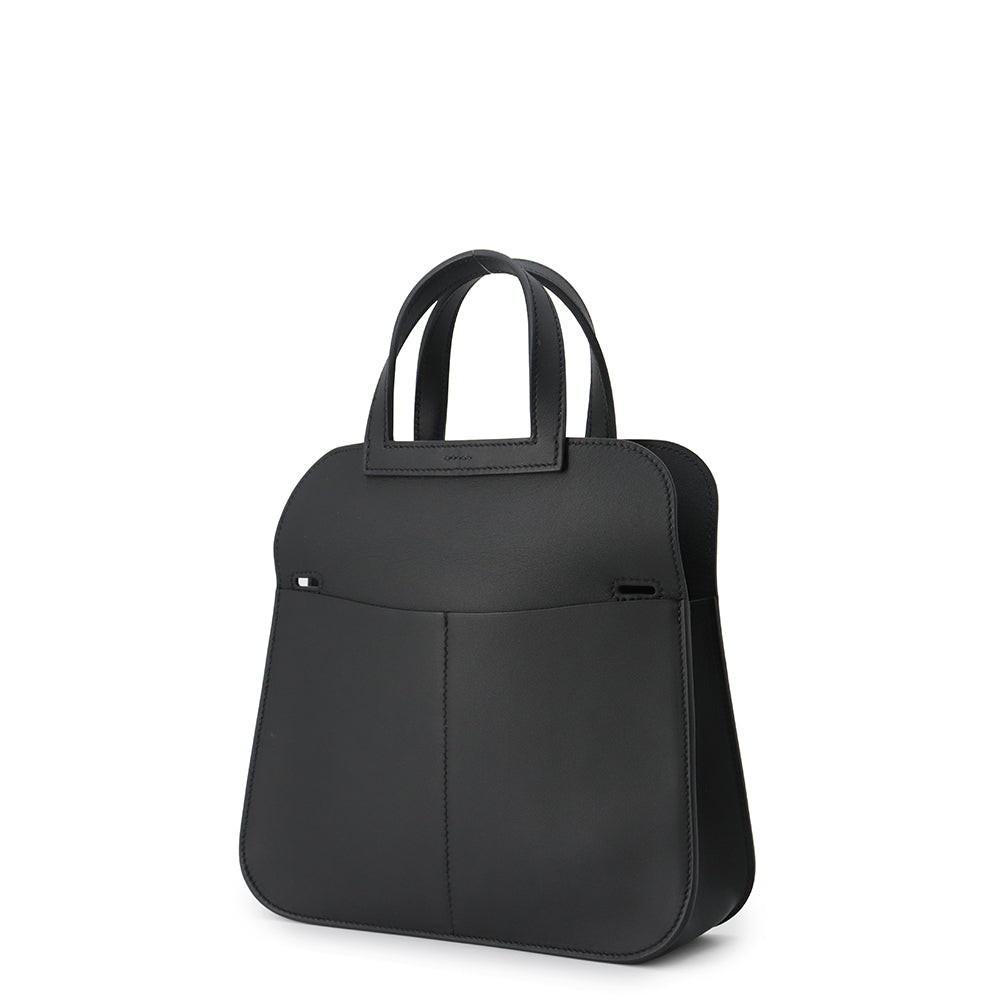 HERMES Halzan Black Swift Leather Size Mini