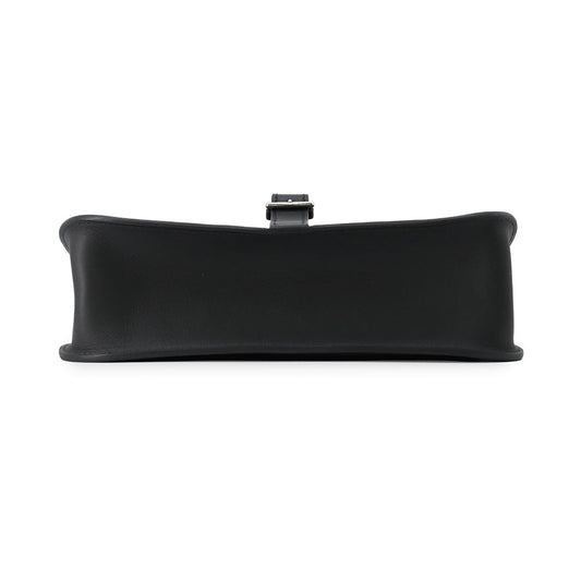 HERMES Halzan Black Swift Leather Size Mini