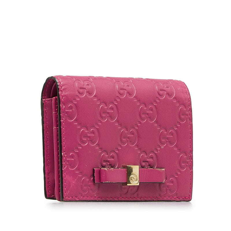 Gucci Bow Motif Guccissima Leather Wallet