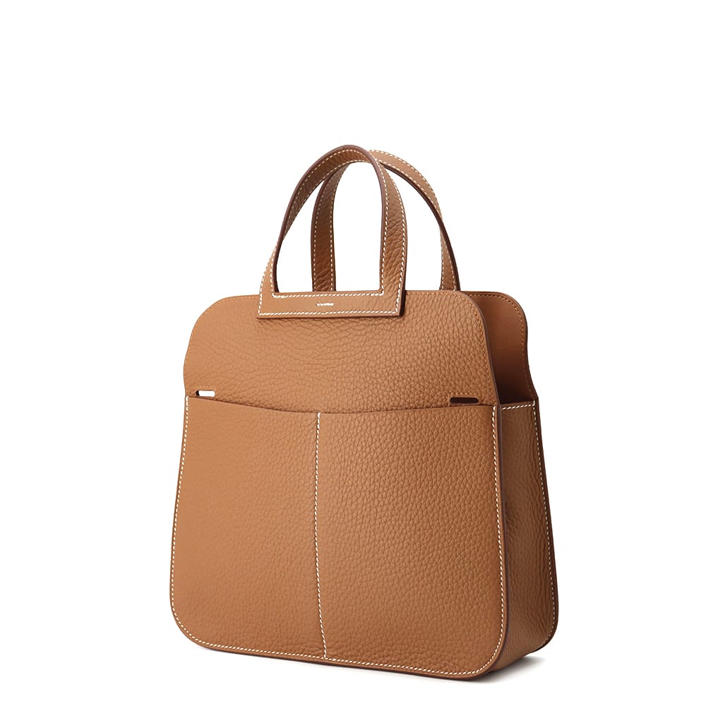 HERMES Halzan Gold Taurillon Clemence Size 25